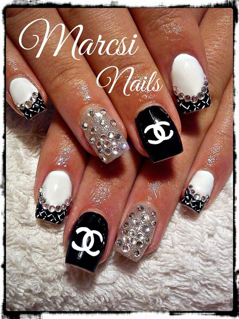 short chanel nails|different chanel nails.